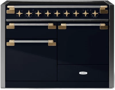AGA AEL481INAB Elise Series 48"W 6 Cu. Pés - Preto brilhante/latão - Imagem 1 de 4