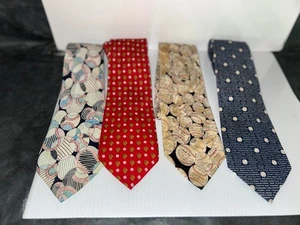 Baseball Silk Ties, Collection of Four, Men's - Picture 1 of 9
