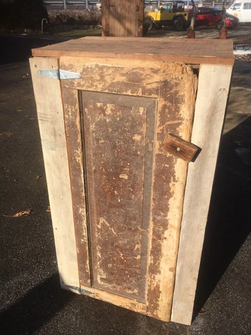 Primitive Farm House Wood Jelly Cupboard Pantry Kitchen  Cabinet  Farm Fresh Cover