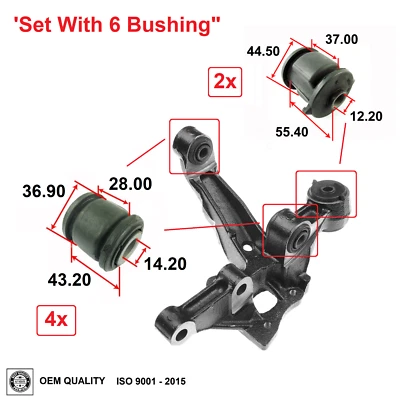 Rear Knuckle Bushing Assembly Arm For Toyota Camry 2002-2006 Solara 2001-2003 - Image 1 of 3