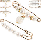  8 Pcs Resin Miss Pearls Scarf Pins Pants Tightener for Waist