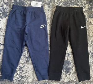 Nike Boys Size 6 Sweatpants Black And Navy Brand New - Picture 1 of 1