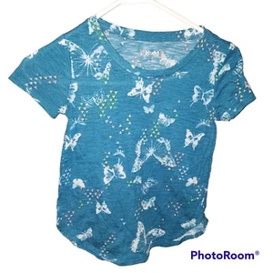 girls Mudd butterfly shirt short sleeve size 10 - Picture 1 of 4