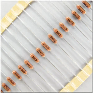 10Pcs VISHAY DALE CMF55 (RN55E) 21K/0.25W 0.1% 25ppm axial metal film resistor - Picture 1 of 2