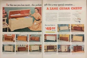 1954 vintage Lane cedar hope chest Print Ad, Large Selection Of Cedar Chests - Picture 1 of 1