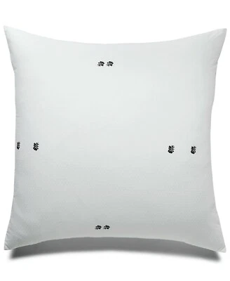 Calvin Klein Clon 100% Algodón Peinado Percal Floral Almohada Falsa - EURO - Blanco Foto 1 de 3