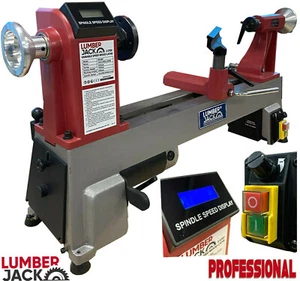 Lumberjack Digital Wood Lathe Cast Iron Bed Electronic Variable Speed Change - Picture 1 of 12