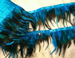 2 METRES £8.99 ONLY ROOSTER HACKLE HEN FEATHER FRINGE TRIM FASCINATOR - Picture 1 of 14