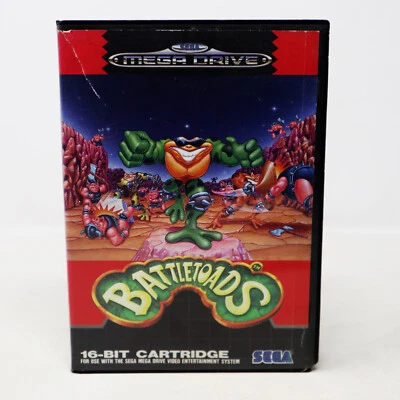 VINTAGE 1993 SEGA MEGA DRIVE MEGADRIVE BATTLETOADS VIDEO GAME PAL FRENCH SECAM - Image 1 of 4