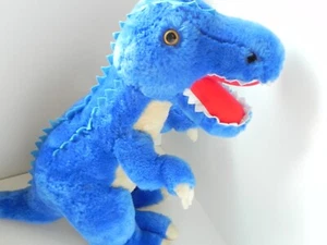 Fiesta Promo T-Rex Dinosaur Plush 18 1/2" Blue Stuffed Animal Tyrannosaurus Rex  - Picture 1 of 11