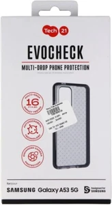 Tech21 Evo Check Series Flexible Gel Case for Samsung Galaxy A53 5G - Black - Picture 1 of 4