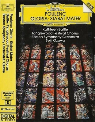 Poulenc Gloria Stabat Mater CASSETTE ALBUM Kathleen Battle Ozawa Boston S O - Image 1 of 4