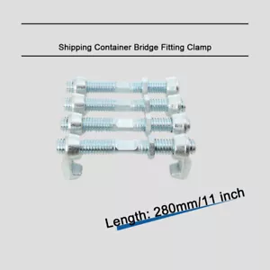 Paquete de 4 Tornillo galvanizado de montaje de puente abrazadera contenedor de envío 280 mm/11 pulgadas - Imagen 1 de 18