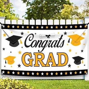 KatchOn XtraLarge Congrats Grad Banner - 72x44 Inch | Graduation Banner Class... - Picture 1 of 9