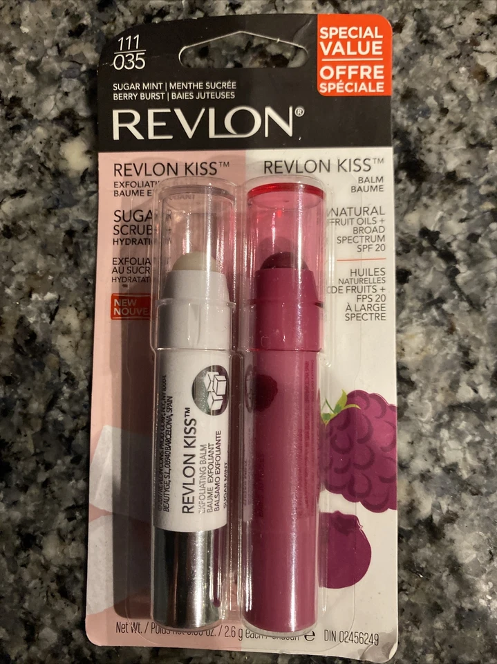Revlon Kiss Hydrating Lip Balm Lipstick Sugar Mint & Berry Burst 111/035 - Image 1 of 1