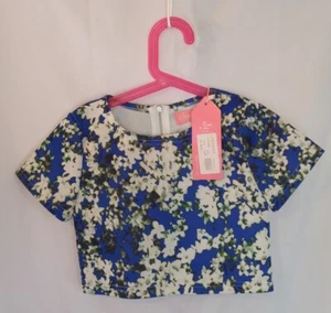 Junee Jr. Girls xs Blue Floral Printed Top (CM) - Picture 1 of 7