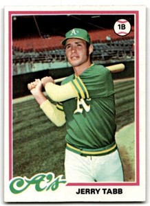 1978 Topps Jerry Tabb Rookie Oakland Athletics #224