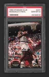 Shaquille O'Neal Shaq HOF 1992 Stadium Club #247 Rookie Card RC PSA 10 Edelsteine neuwertig - Bild 1 von 2