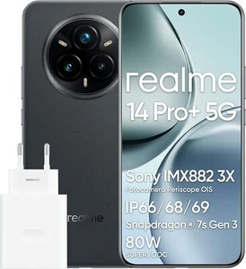 REALME 14 PRO PLUS 8+256GB DS 5G GRIGIO BLACK OEM CON CARICATORE - Imagen 1 de 1