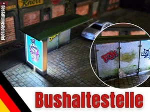 Gauge 0 Bus Station 1:45 Kit Or Painted Graffiti) Ggf LED Illuminated - Picture 1 of 34