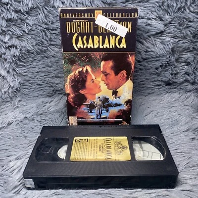 Casablanca VHS 1992 50th Anniversary Ingrid Bergman Humphrey Bogart Film - Image 1 of 4