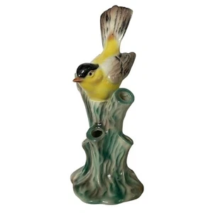 Will George of Pasadena 7,5" Chickadee Vogel Knospe Vase 1940er Vintage - Bild 1 von 10