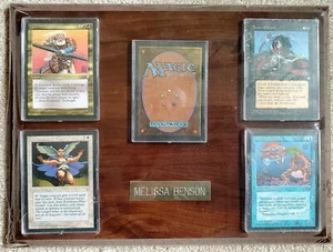 Magic the Gathering MTG 5 CARD WOODEN ARTIST ART PLAQUE Melissa Benson - Picture 1 of 4
