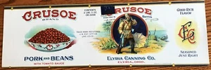 Etiqueta de tira de lengüeta de cerdo y frijol Crusoe, Robinson Crusoe - Imagen 1 de 1
