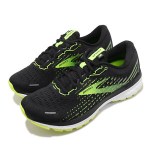 Brooks Ghost 13 2E Wide Black Yellow White Men Road Running Shoes 1103482E-039