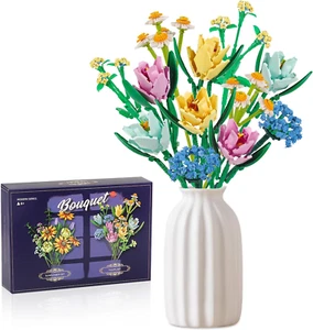 Flower Bouquet Building Blocks Tulips Botanical Collection Bricks Sets Creative - Picture 1 of 12