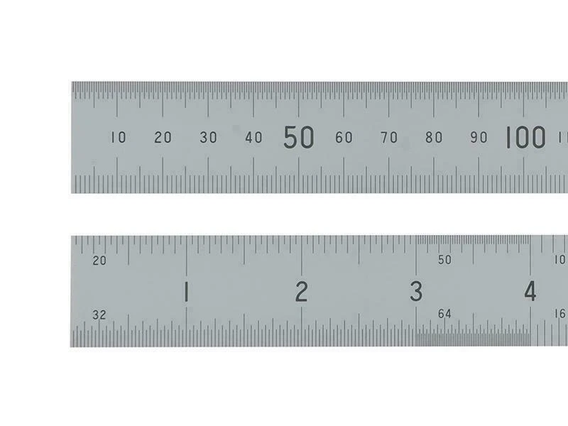Fisher Satin Chrome Rule Ruler 300mm / 12in - Metric Ruler - FISC12