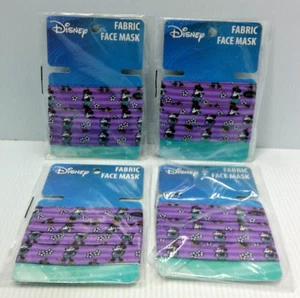 Lot of 4 Disney Re-Usable Face Mask Youth 4yrs+ %100 Polyester & Cotton - Picture 1 of 2