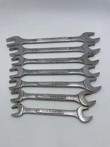 Lote de 7 llaves de extremo abierto Craftsman Martindale vintage 1/2" - 1 1/8" hechas en EE. UU. - Imagen 1 de 4