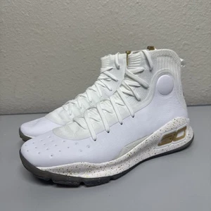 Under Armour Curry 4 Retro 1298306-111 Sneaker Men White Basketball Shoe Size 10 - Picture 1 of 6