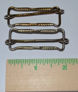 Mono vintage (juego de 2) con hebillas deslizables ajustables color plata/latón de 2" - Imagen 1 de 3