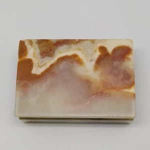 1970s Alabaster Joy Box Measures 13.5x9.5x4.5cm - Picture 1 of 6