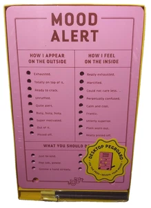 New 2019 Knock Knock Mood Alert Desktop Pegboard Pink - Funny Office Gift - Picture 1 of 6