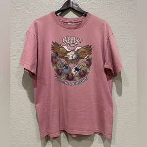 Waterfront Blues Festival 2005 T-shirt Portland Oregon Pink Eagle Guitar Roses L - Picture 1 of 7