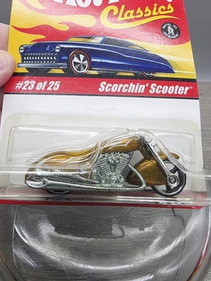 Hot Wheels Classics Serie 1 Scorchin' Scooter Moto 1:64 Sellado Naranja Foto 1 de 4