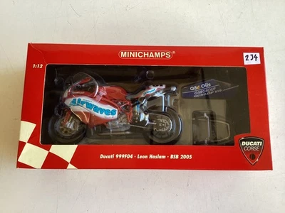 Minichamps Modell 1:12 Ducati 999F04 Leon Haslam BSB 2005 OVP original neu ! - Bild 1 von 4