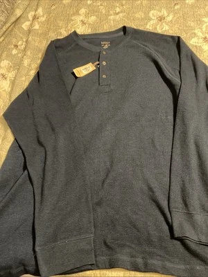 Pulôver Red Head Brand Co. unissex azul escuro manga longa mistura de algodão casual 2XL - Imagem 1 de 4