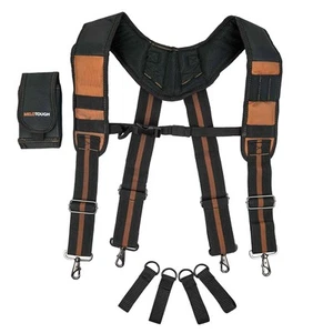Tool Belt Suspenders Construction Work Suspenders with detachable phone holde... - Picture 1 of 8