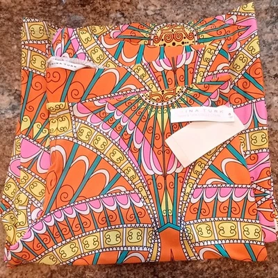 Nuevo Pantalón TRINA TURK Mujer Naranja Amarillo Rosa Teal Natación y Spa Grande Nuevo con Etiquetas Foto 1 de 4