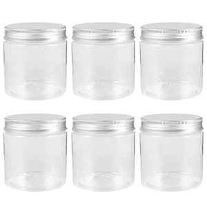6 Pcs Country Jars Small Mini Plastic Bottle Baby Mason Sugar Scrub - Picture 1 of 12