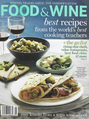 Food And Wine Magazine Cooking Teachers World's Best Recipes Napa Wine School - Image 1 of 4
