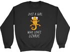 Just A Girl Who Loves Lizards Dzieci Sweter dziecięcy Bluza Chłopcy Dziewczęta Prezent