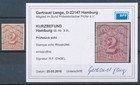 Hamburg 2 Schilling Wappen 1859 Stempel Ritzebüttel Michel 3 Befund (S23661)