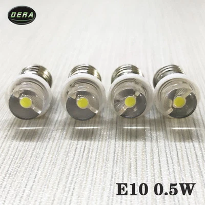 E10 0.5w 3v 4.5v 6v led flashlight bulbs torch mini led bulb lights 0.5watt - Image 1 of 4