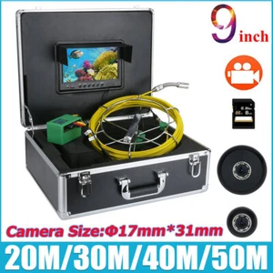 9 inch DVR 17mm Industrial Pipe Sewer Inspection Video Camera with 8GB SD Card - Picture 1 of 11