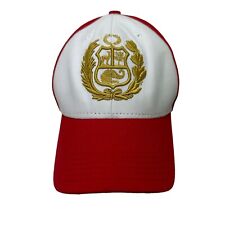 Peru Hat Cap Red White Gold Strapback Adjustable Embroidered Flag